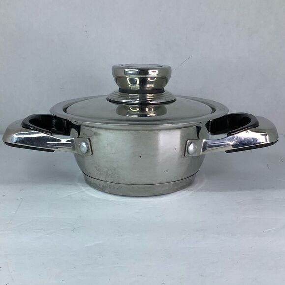 Nutri Stahl Cooking System 1 Quart Saucepot & Cover Mini Stainless Steel - Picture 5 of 11